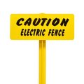 Evermark EverMark SSKT08-05 Caution Electric Fence Sign with Yellow Stake Kit SSKT08-05